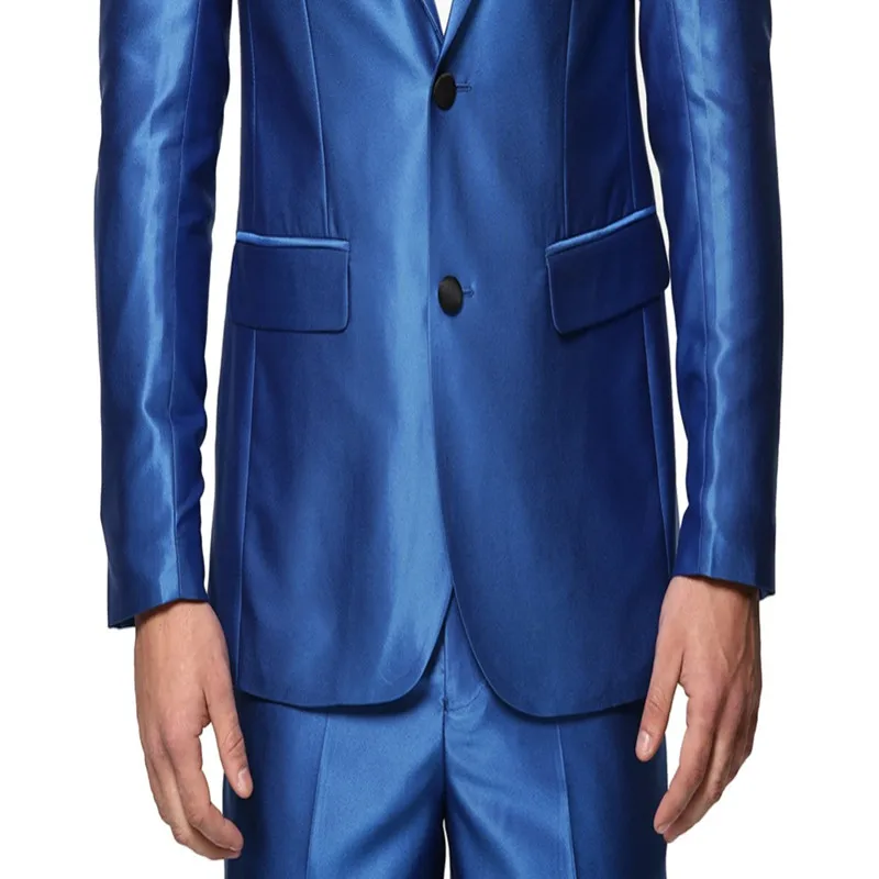 Men\'s Shiny Fashion Party Wedding Suits Tuxedo Costume Marriage Terno Masculino Business Suits for Men Two Pieces Jacket Pants