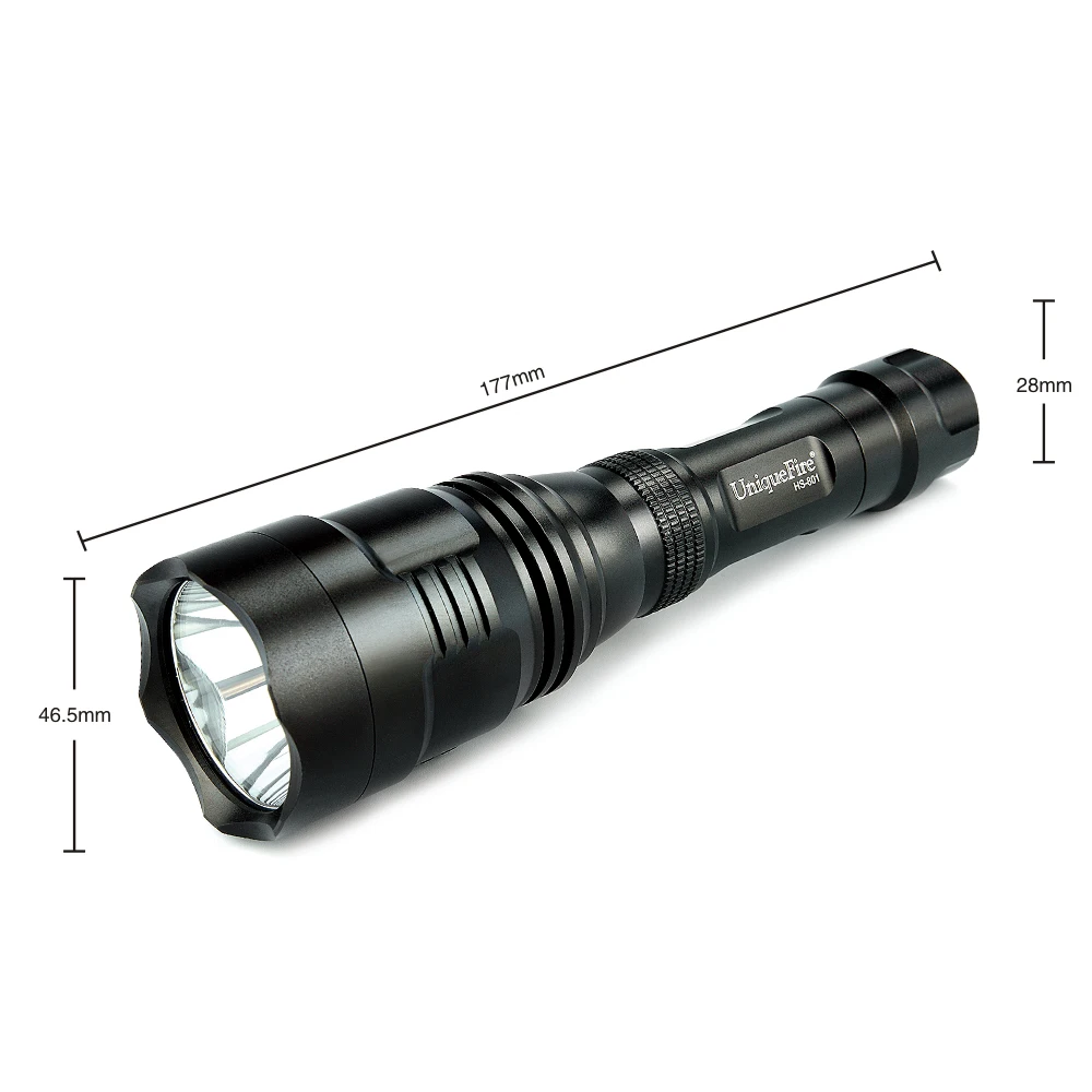 UniqueFire Portable HS-801 XRE 300LM Green/Red Light Non-adjustable Lamp LED Torch, 3 Modes Hunter Lanterna Flashlight