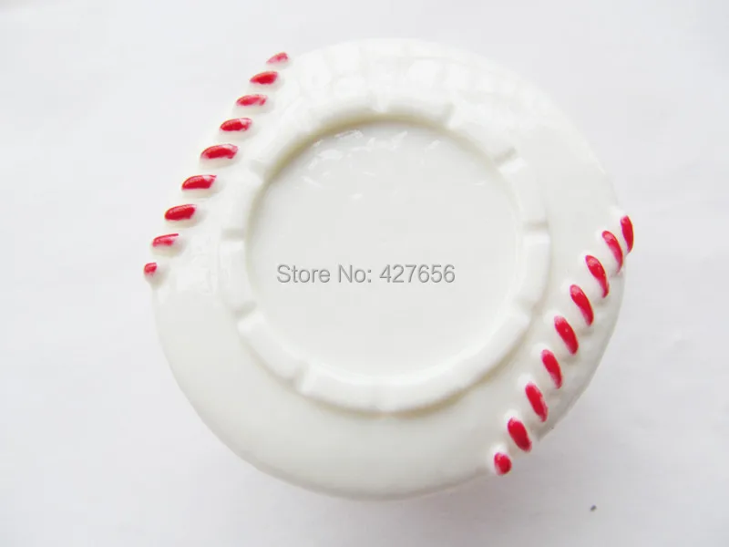 30pcs White/Hot Pink Round Flatback Resin Baseball Charm Finding, Base Setting Tray, for 25mm Picture/Cabochon/Cameo