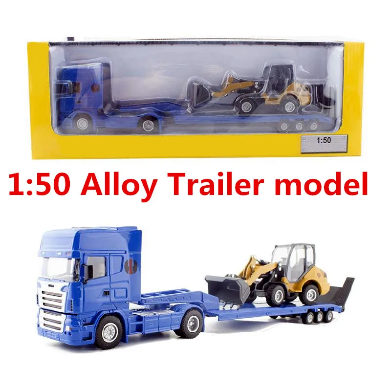 

1:50 alloy engineering vehicles, high simulation model of trailer ,children's educational toys, free shipping