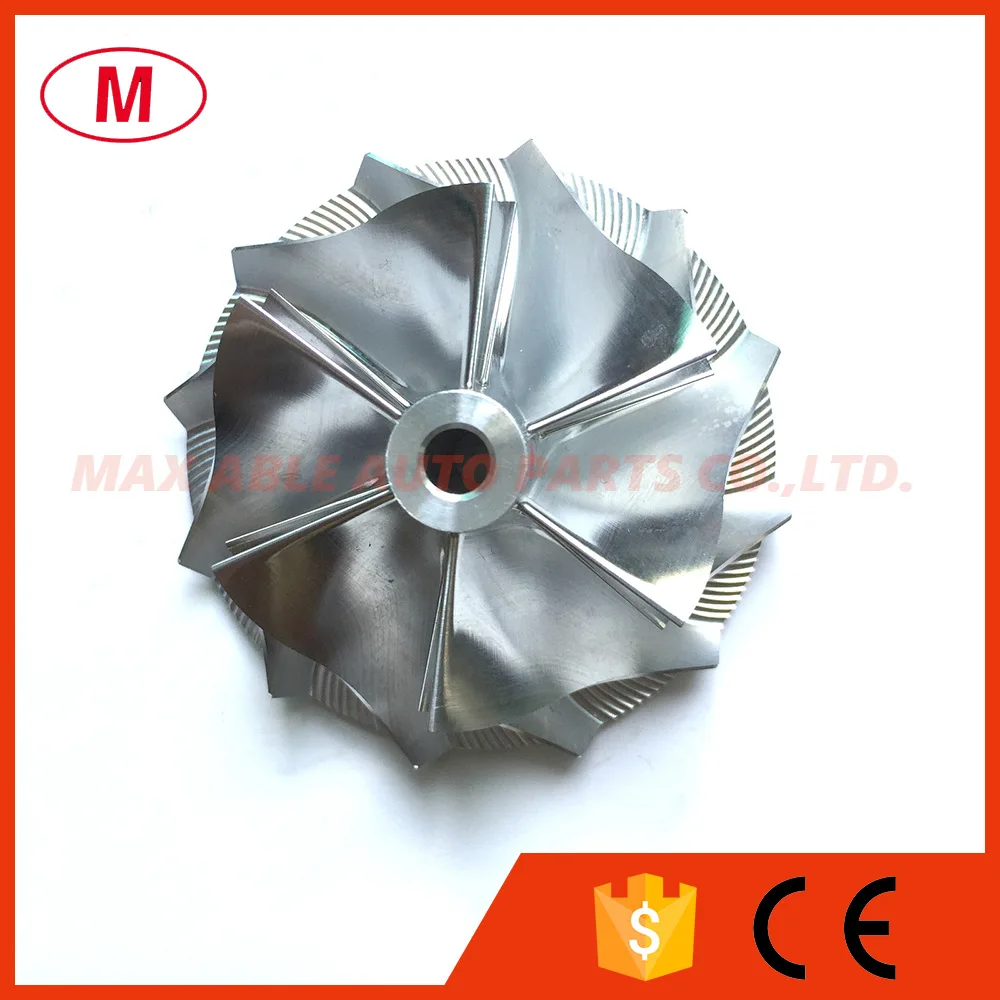 TD04HL 49189-00016 16T 43.43/56.02mm 6+6 blades Forward Turbo Billet Compressor wheel/Aluminum 2618/Milling compressor wheel