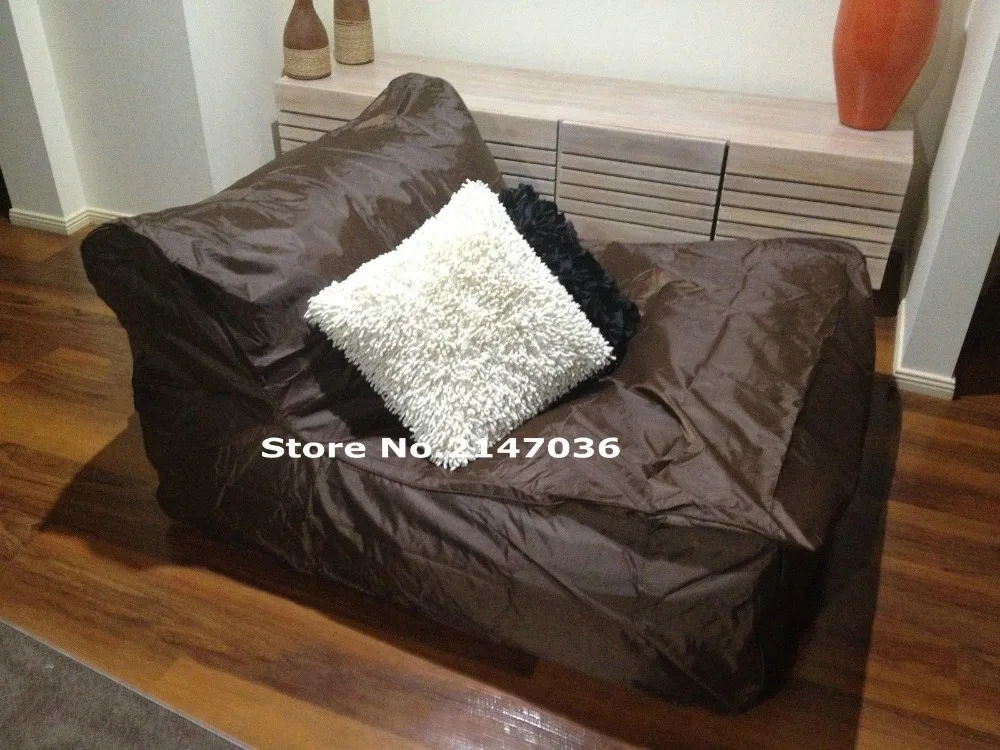 Get comfty with fillings bean bag chairs, relax and cozy living room BROWN sofa beanbag cover