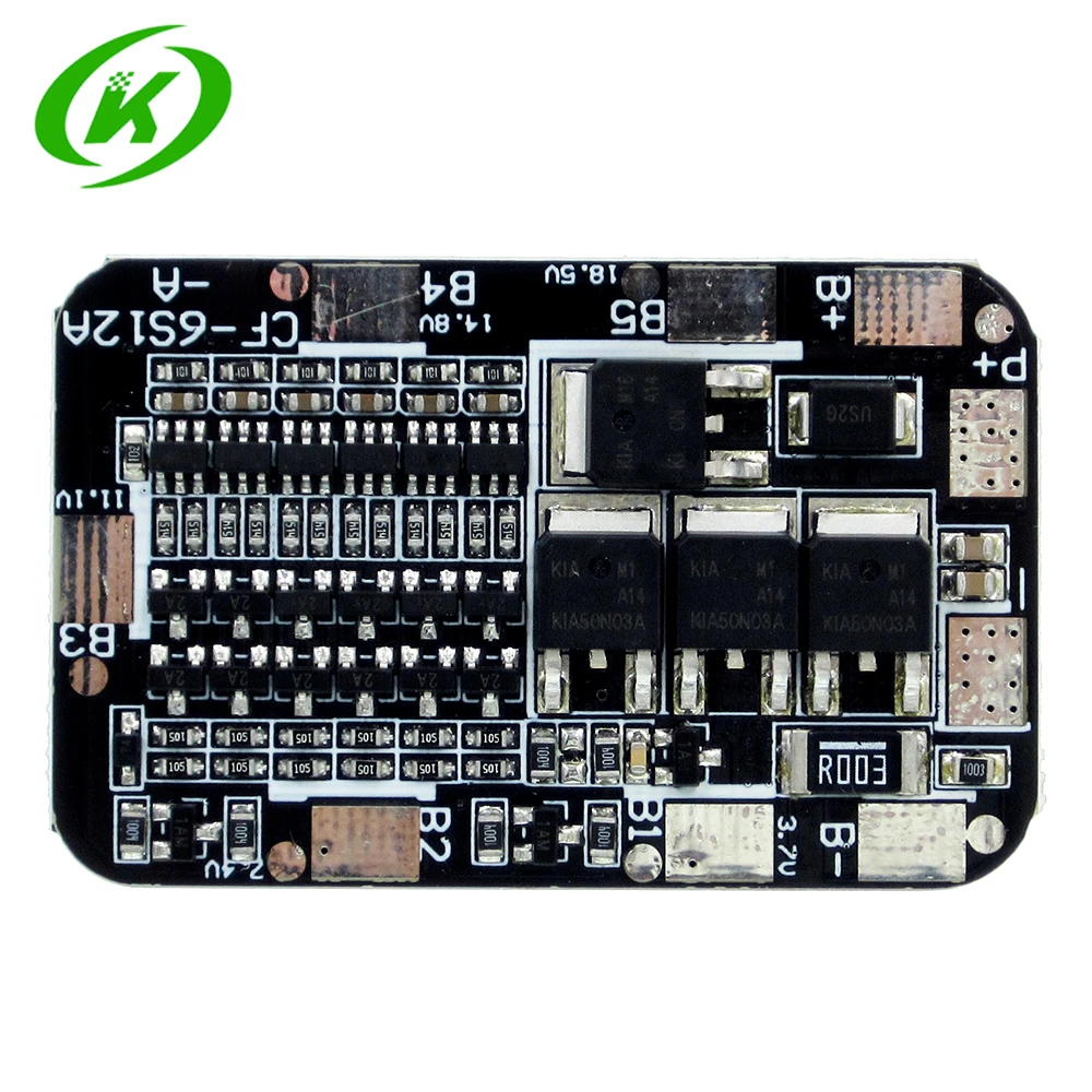 10PCS/LOT 6S 15A 24V PCB BMS Protection Board For 6 Pack 18650 Li-ion Lithium Battery Cell Module