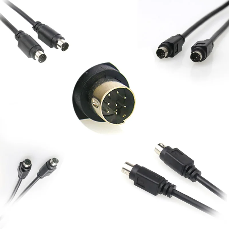 PLC cable male to male S terminal MD8 pin male to male cable Round head MD8 pure copper nickel - plated data communication