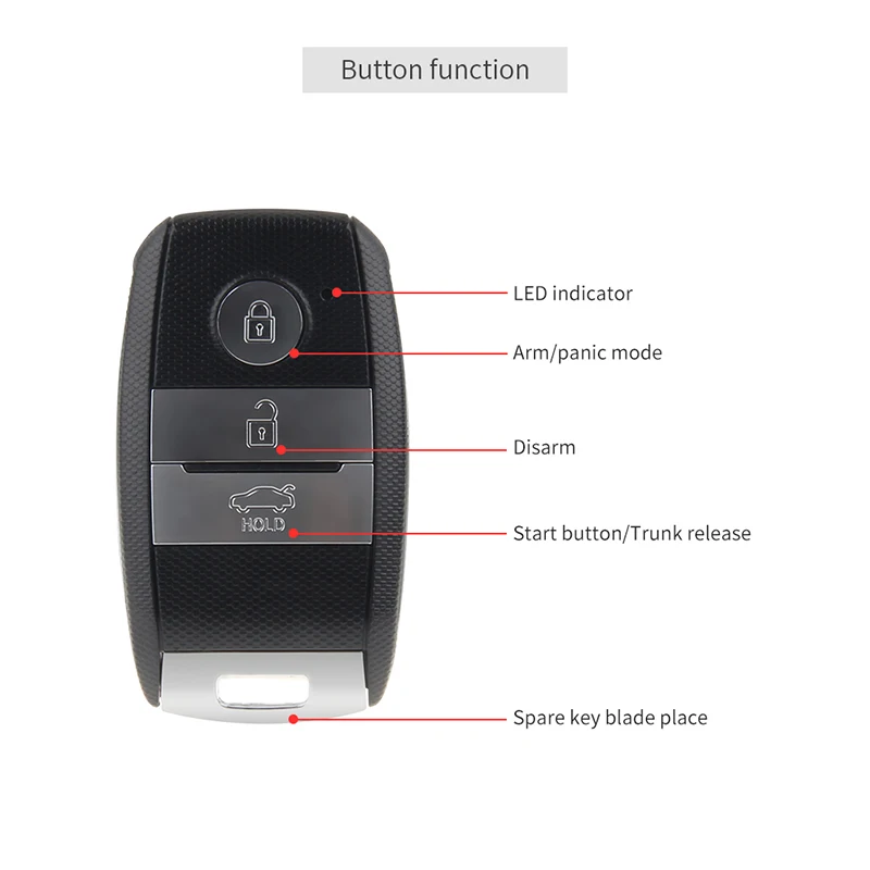 Easyguard smart PKE car alarm proximity unlock remote engine start & push button start NFC lock unlock entry universal version