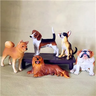 pvc  figure  model  toy   ornament  dogs   5pcs/set