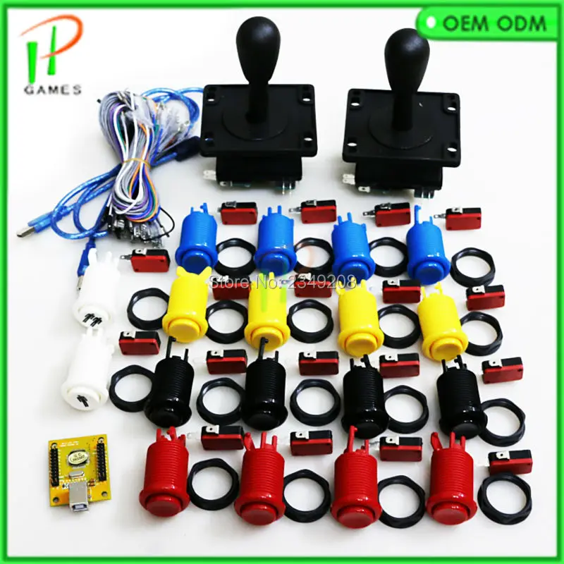 

DIY Arcade parts Bundles kit With American Joystick,button,2 players USB to jamma PS3 / PC board to DIY Arcade Machine