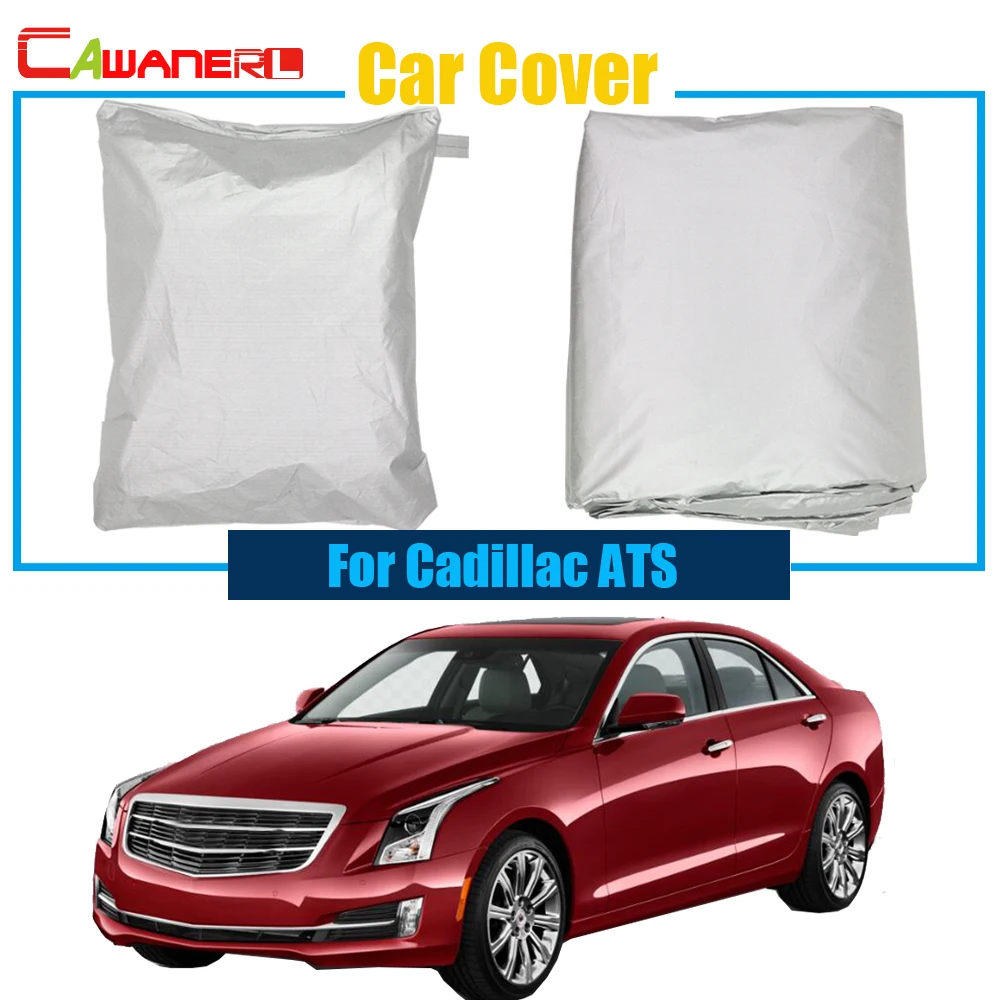 Cawanerl Full Car Cover Sun Snow Rain Resistant Protector Anti UV Cover Car-Cover Dustproof For Cadillac ATS