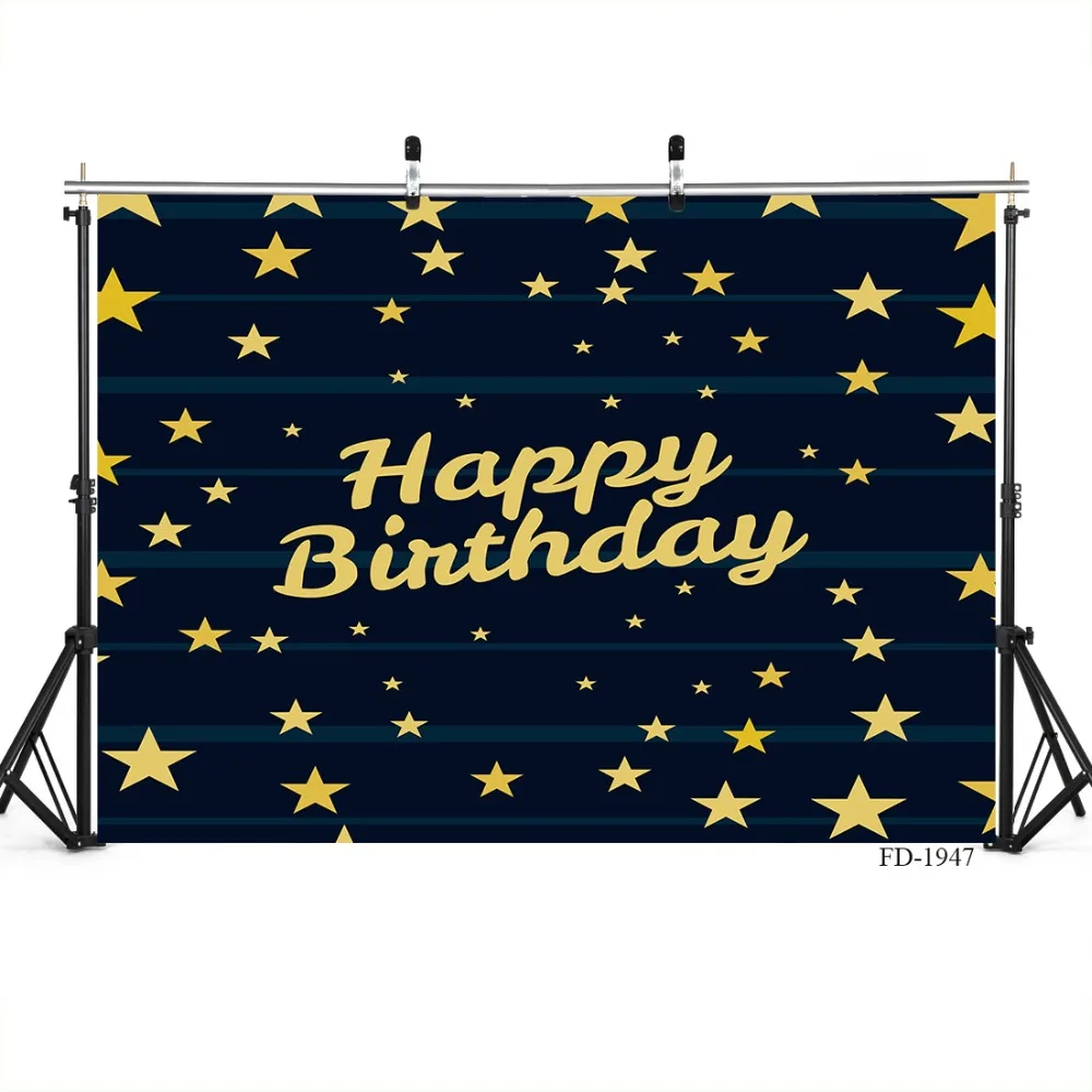 Star Board Photography Background For Happy Birthday Party Child Photo Shoot Props Vinyl Cloth Photo Backdrops Photo Studio