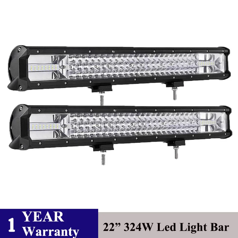 

Led Bar Car Work Light 324W 22" Combo Beams Straight Offroad 4x4 Accessories Auto Spotlight Flood Lamp 12v 24v LED Headlight