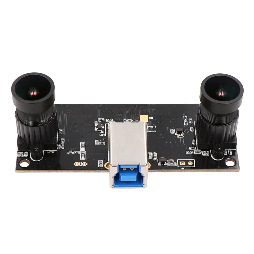 

Synchronized Dual Lens USB3.0 Camera Module OTG UVC Plug Play Driverless Stereo Webcam for 3D Video VR Virtual Reality