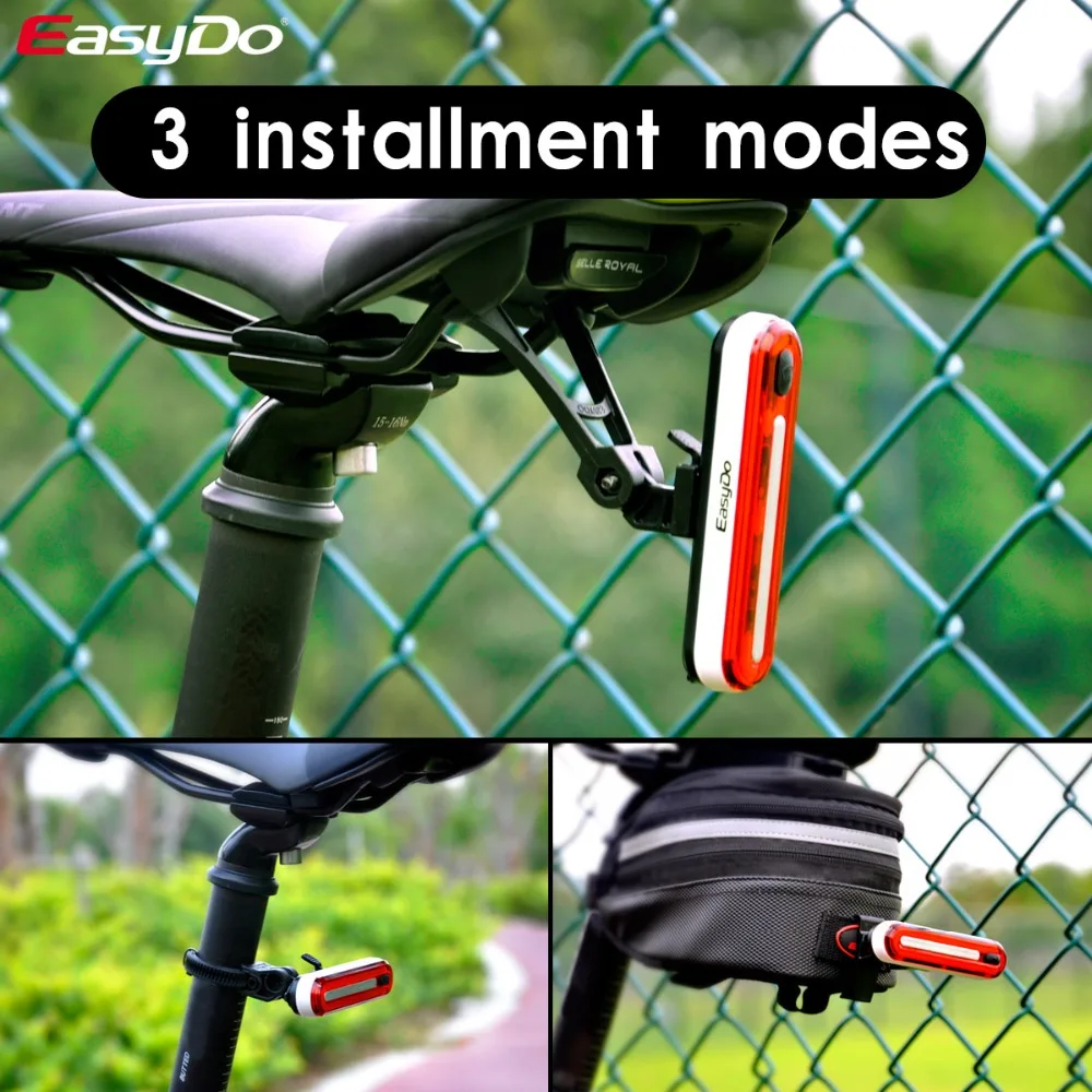 EasyDo Rear Tail Light Cycling Bike Light Super Bright 700mAh 35hrs 50 LEDs with 3 fixed ways Bicycle Accessories EL-2104