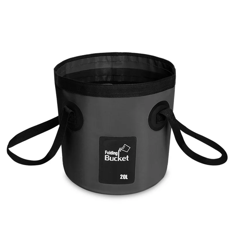 12L 20L tragbarer wasserdichter Wasserbeutel, faltbarer Eimer, Wasservorratsbehälter, Tragetaschen für Angeln, Camping, Wandern – Detail 4