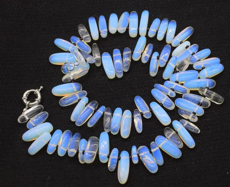 white sunshine quartz branch 15-20mm  necklace 18inch  wholesale beads nature FPPJ woman 2018