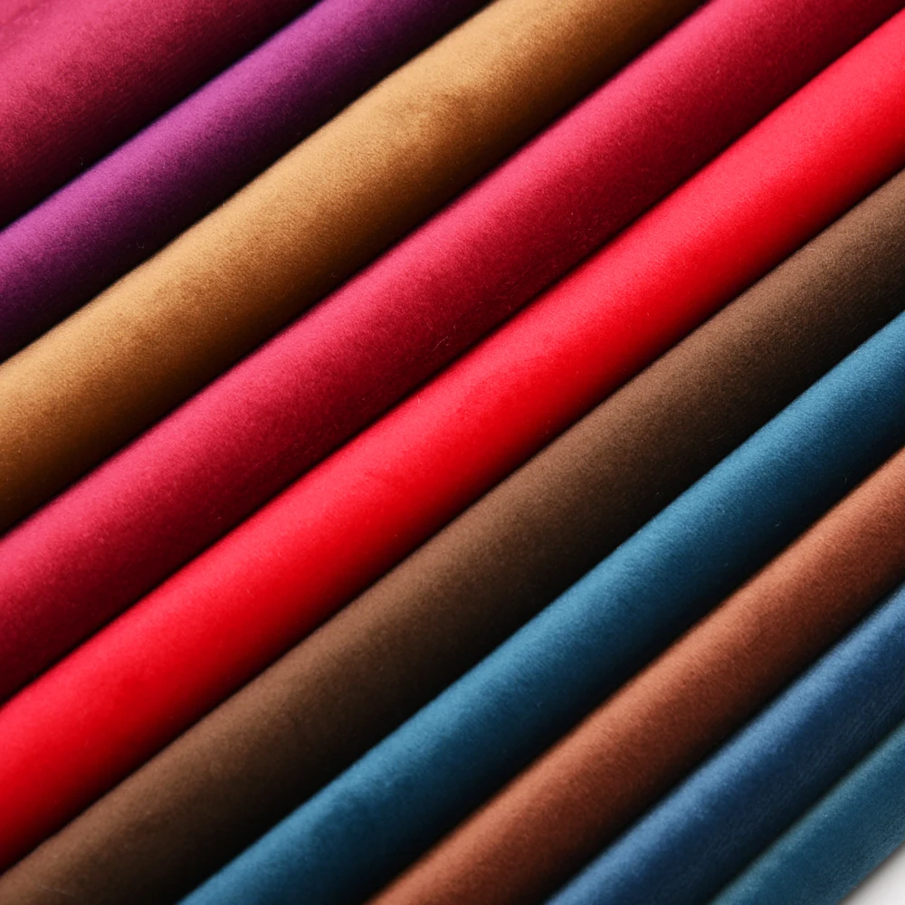 Thick Dutch Cashmere Fabric, European Style Monochromatic Luxury Bedroom Curtain Fabric