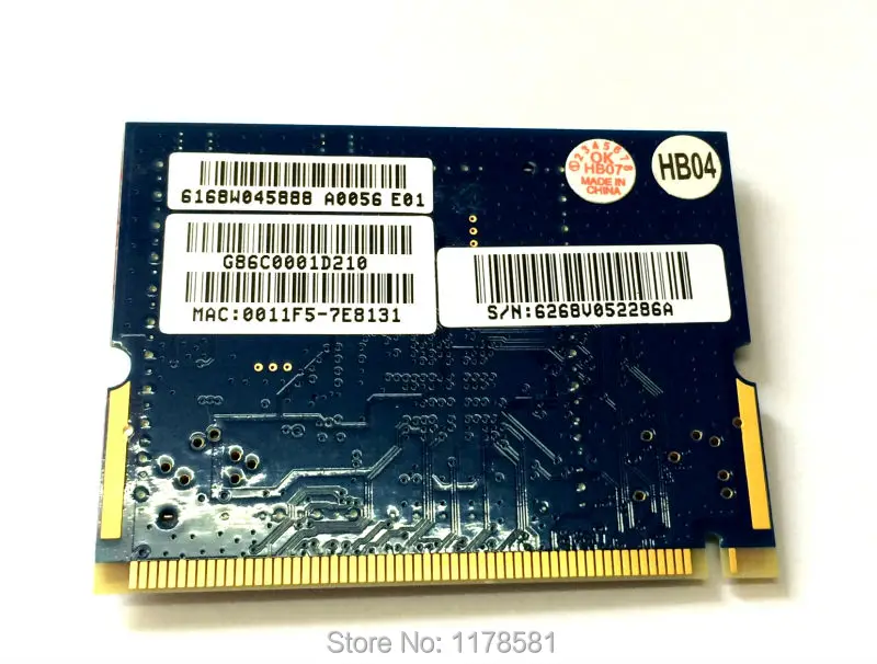 Placa sem fio ar5005g ar5bmb5 ar5005gs mini pci 54mbps 802.11bg placa wi-fi