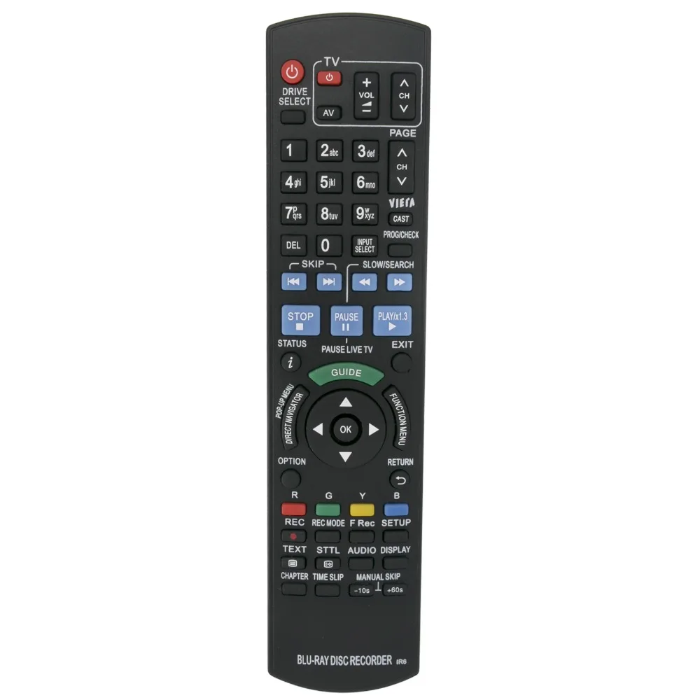 

New N2QAYB000475 Remote Control fit for Panasonic DMRXW380 DMRXW385 Blu-ray Disc Recorder N2QAYB000757 N2QAYB000756 N2QAYB000479