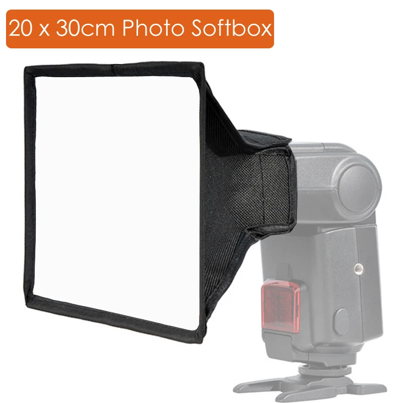 

20cm x 30cm Universal Flash Foldable Softbox Diffuser Speedlite Soft Box for Canon Nikon Sony Yongnuo YN560IV Godox V860II