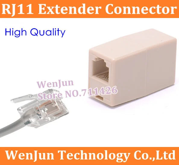 

NEW RJ11 Telephone wire connector 500pcs RJ11 Cable Joiner Coupler Connector High Quality