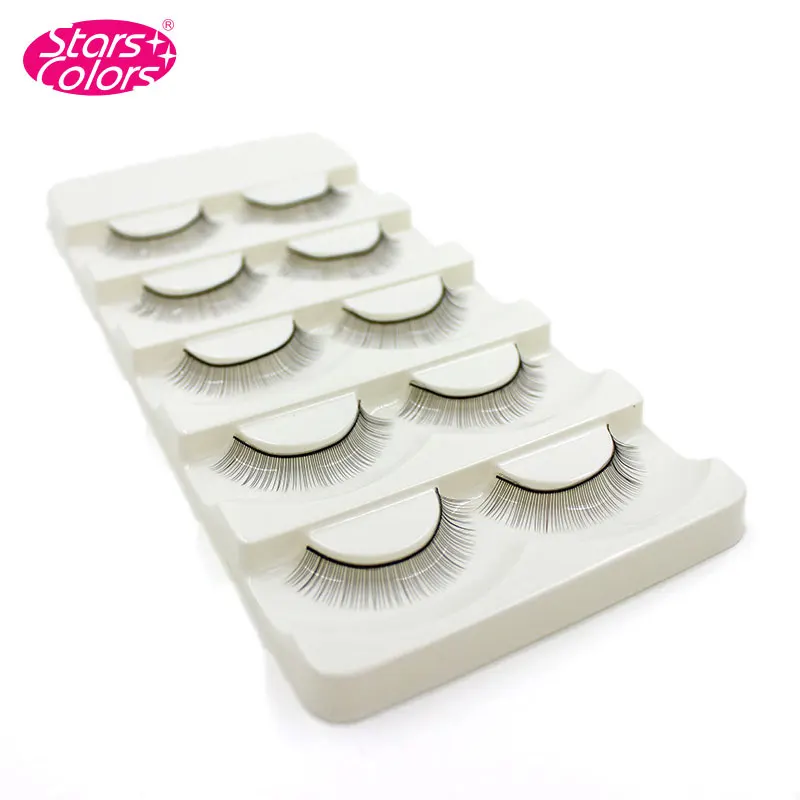 Professional 5 Pairs Training Lashes for Eyelash Extension Practicing Teaching Natural Grafting False Eyelashes Make Up Tool