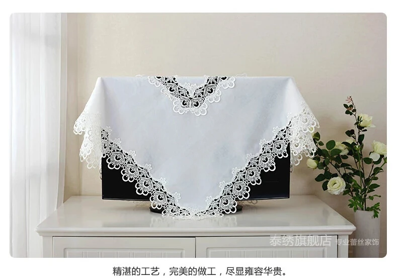 Hydrotropic laciness lace background cloth fashion satin dining table cloth tablecloth sofa towel square rectangular circle