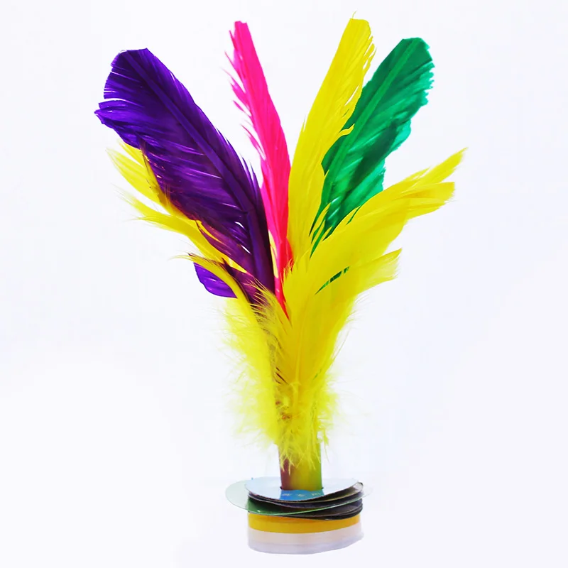 2pcs Color Goose Feather Huajian Game Dedicated Feather Shuttlecock Pain Kicking Shuttlecock Toys Beef Tendon End Resistance