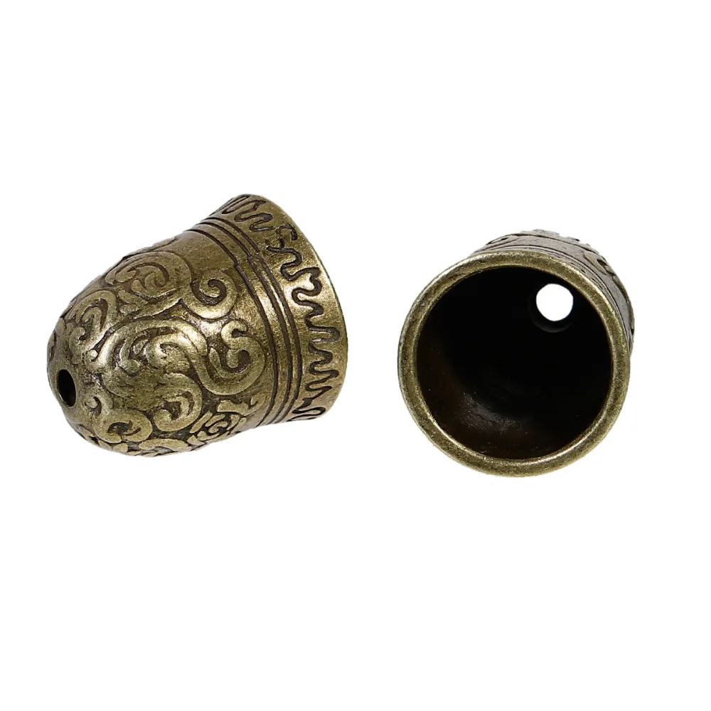 DoreenBeads Zinc Based Alloy Antique Bronze DIY Beads Caps Bell (Fit Beads Size: 16mm Dia.) 23mm( 7/8\