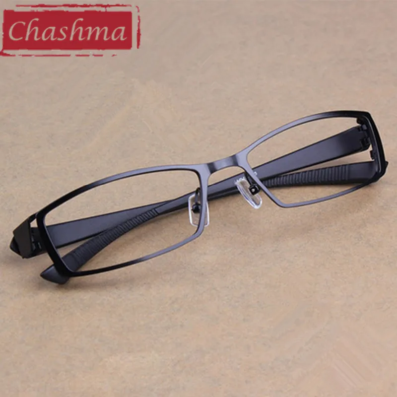 Chashma Men Titanium Alloy Metal Eyeglasses Full Frame Ultra Light Myopia Glasses Frame