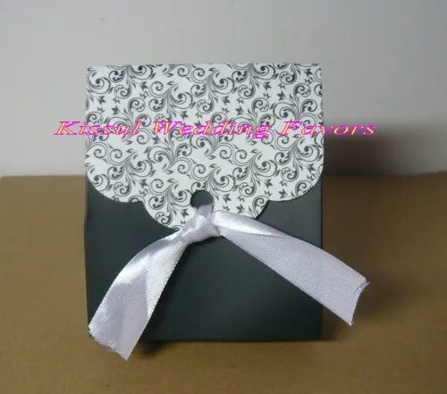 (100 Pieces/lot) Damask Design Wedding Decoration gift box of Fourish Favor Box for Bridal Shower Party favor candy box favors