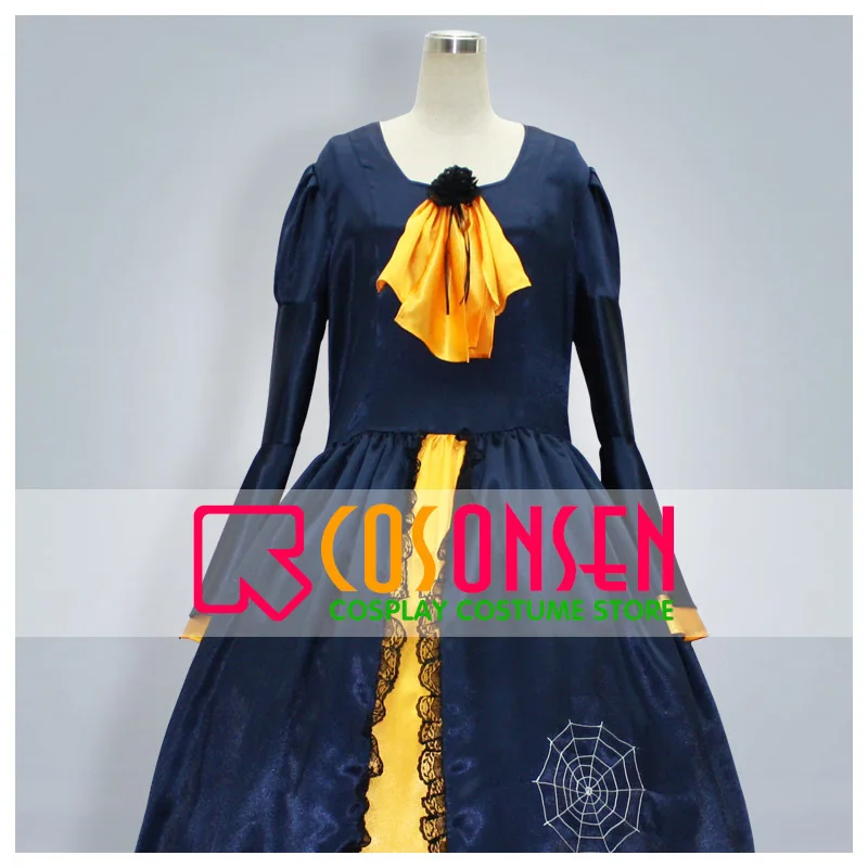 

COSPLAYONSEN Vocaloid Aku no Musume Kagamine Rin Princess Cosplay Costume Dark blue and yellow Color