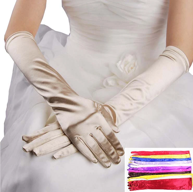 Avorio da sposa accessori guanti da sposa per il vestito da sposa da sposa womans bianco e rosso di colore rosa caldo nero oro blu braidal boschetti