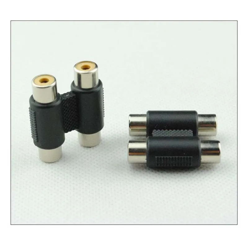 10 pcs Dual Port 2 RCA AV ซ็อกเก็ตหญิง Joiner Coupler Adapter Connector