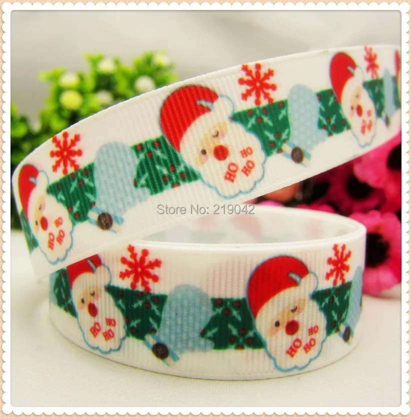 MD71222, Mini order 10yards 22mm Christmas Series printed grosgrain ribbon,Clothing accessories, wedding gift wrap ribbon