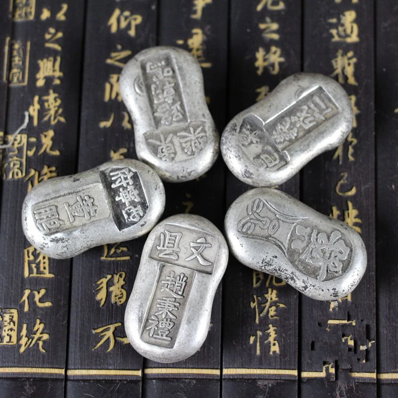 1pcs Randomly send chinese antique Collection silver bar,Silver ingot Family decoration metal handicraft