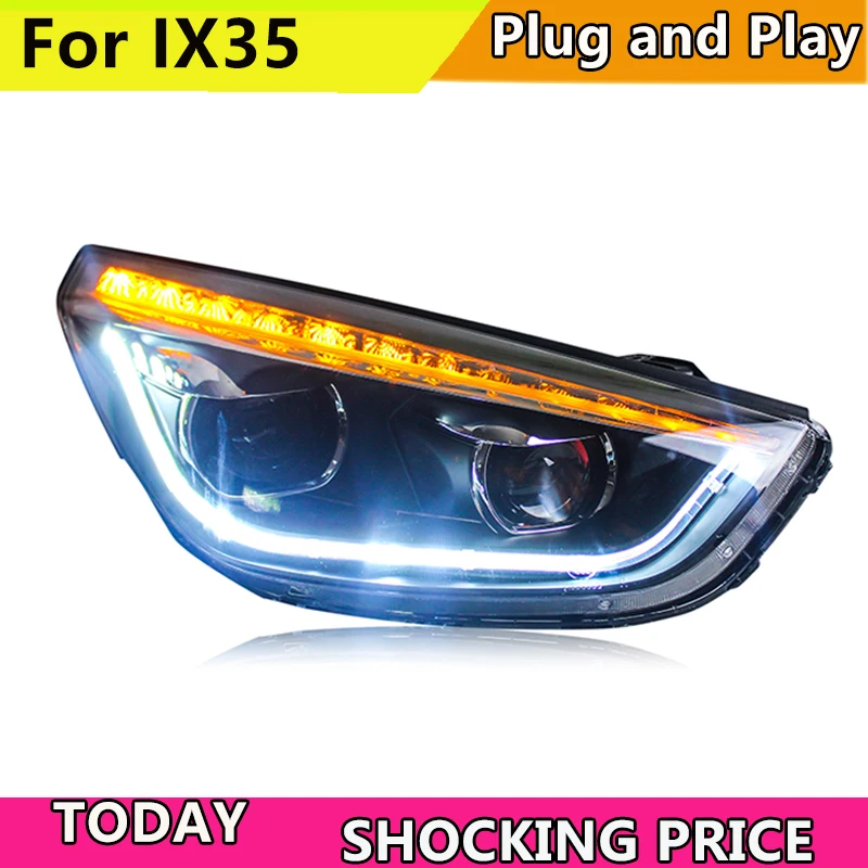 

Car headlight Head Lamp Bi-xenon Projector for Hyundai IX35 LED Headlight Tuscon 2011-2015 LED Trun Lights