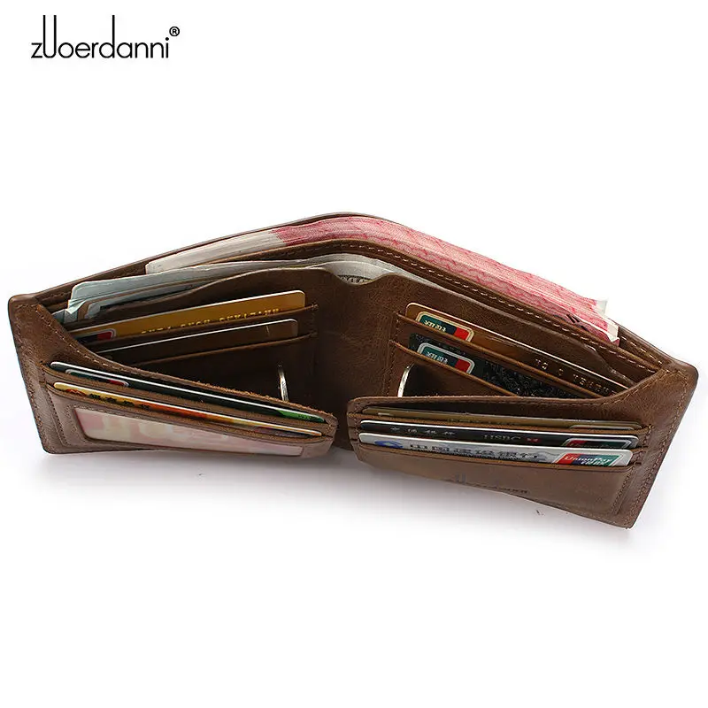 Brand Wallet Soft Genuine Leather Male Wallet Short Design Superior Cowhide Purse Horizontal Vintage Men Wallets hot-sales A200