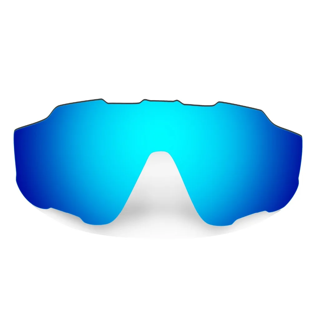 HKUCO Blue & Transparent（Non-Polarized）2 Pairs Replacement Lenses For Jawbreaker Sunglasses Increase Clarity