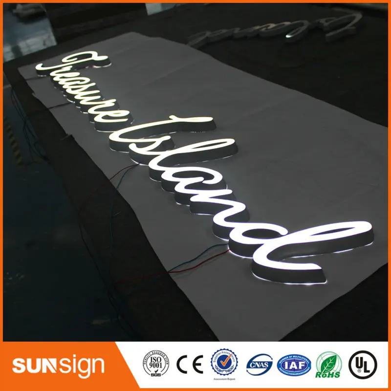 acrylic frontlit led letter sign cut signboard