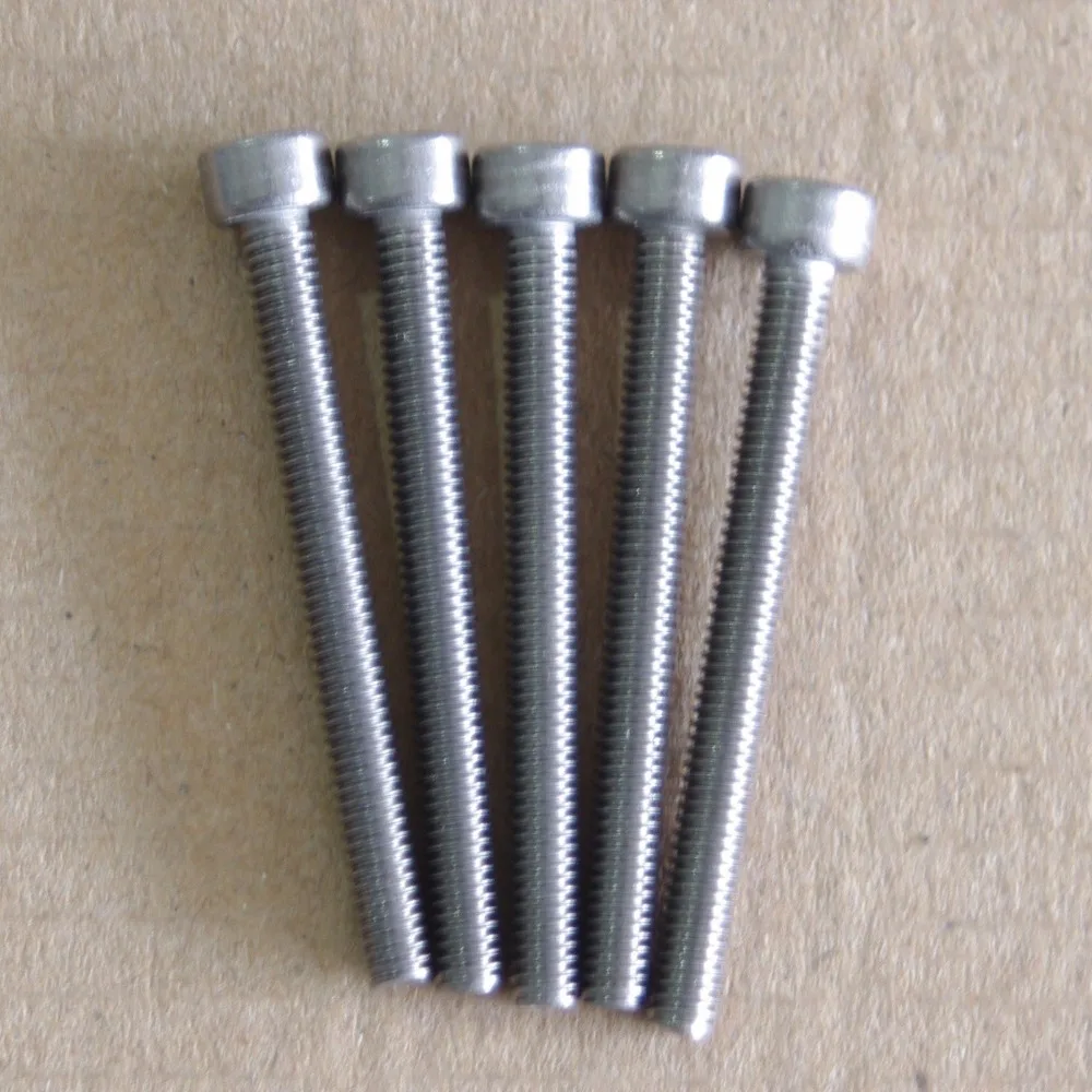 

M4 M5 M6 M8 Titanium Ti TA2/GR5 Screws Length 8mm 10mm 15mm 20mm 25mm 30mm 40mm 50mm Cup Head Hex Socket Bolt Screws Full Screw