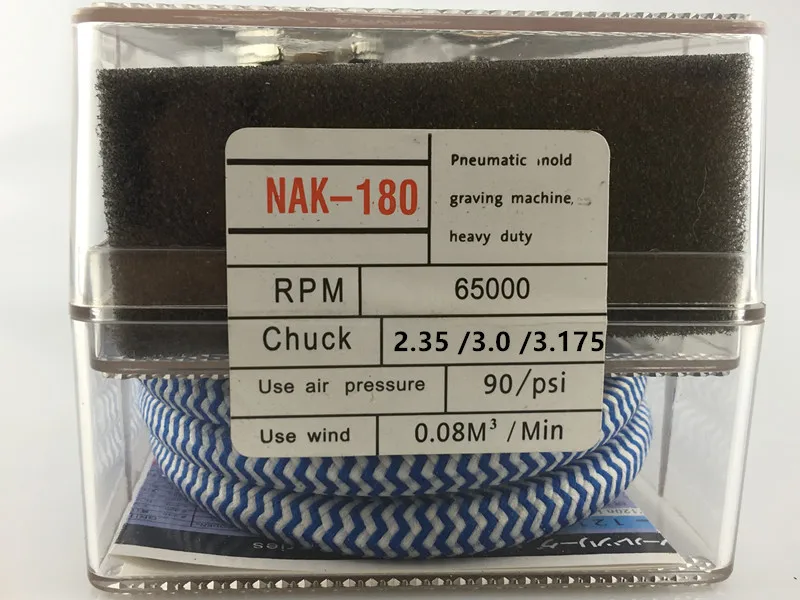 Jrealmer 1pcs NAK-180 Air Micro grinder pencil Universal Collets Die grinder air pressure