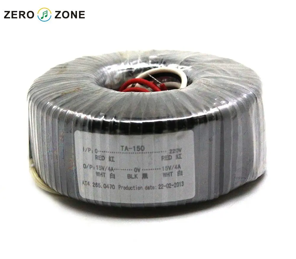 Transformador toroidal 150va duplo 15v da fonte de alimentação do transformador 15v-0v-15v de zerozone ta-150 150w