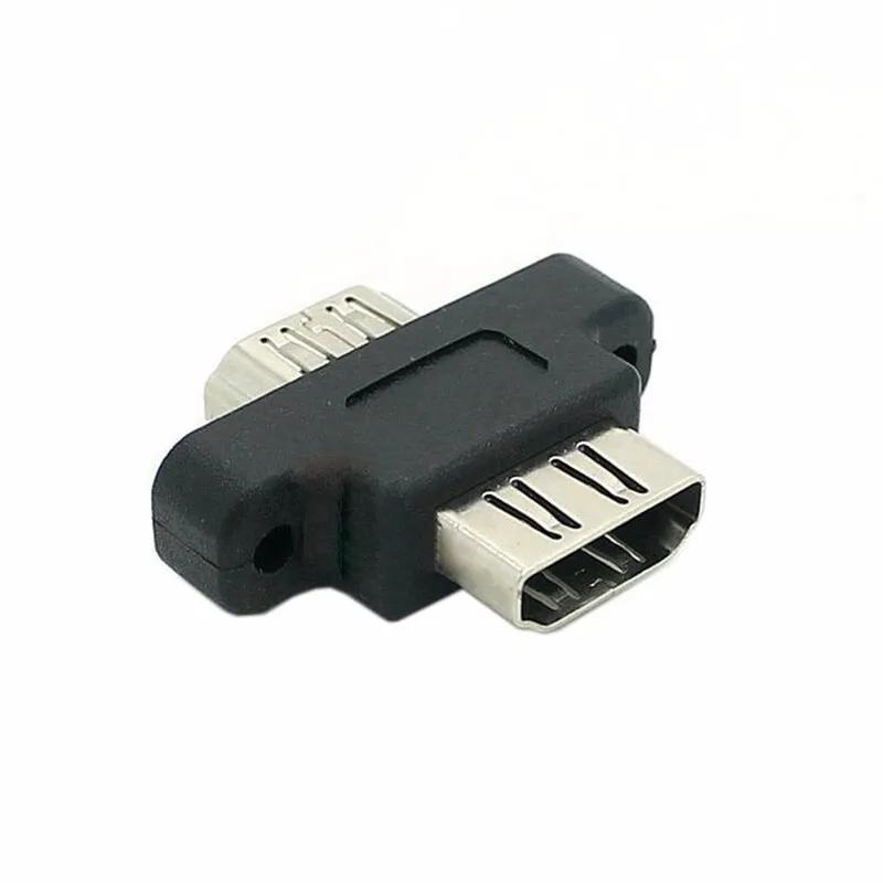 Adaptador acoplador extensor de extensión hembra a HDMI 1,4, compatible con HDMI, con orificios para montaje en Panel