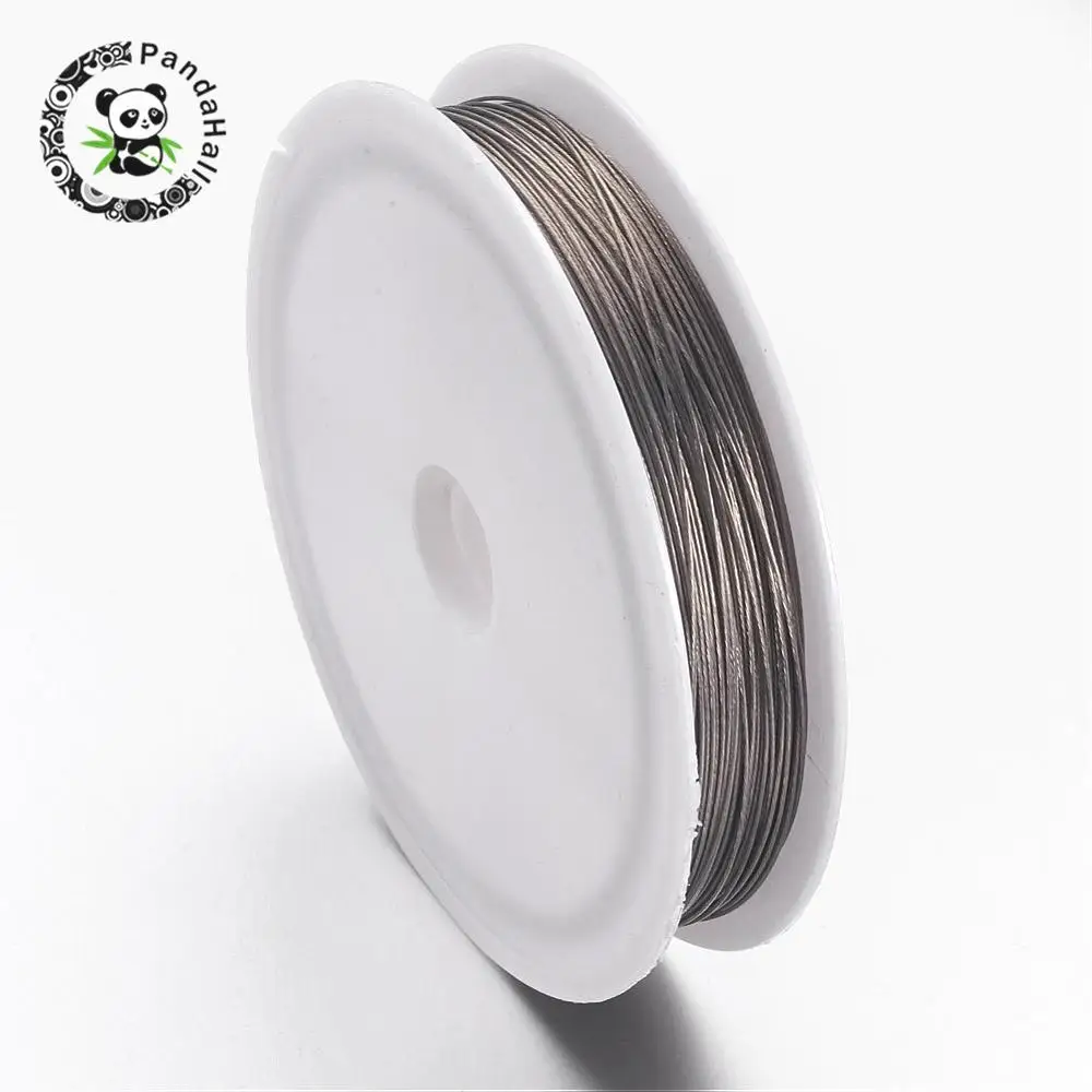 0.45mm Tiger Tail Wire Spool LightGrey Stainless Wire Jewelry Findings about 50m/roll