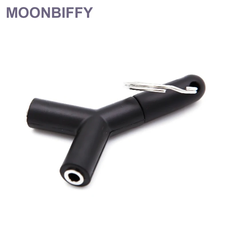 MOONBIFFY 3.5 millimetri Doppio Jack per Adattatore per Cuffie per Samsumg per il iPhone MP3 Player Auricolare Splitter Adapter bianco/nero
