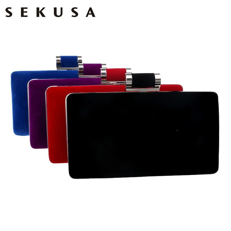 SEKUSA Party Women Bag Fashion Lady Wedding Bridal Day Clutch Purse Evening Bag Chain Shoulder Handbags For Dinner Wallets