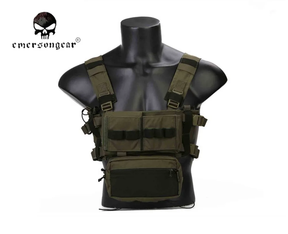 Imagem -03 - Emersongear-tactical Peito Rig Combate Micro Luta Chassis 5.56 Mag Pouch Mk3 Em2961