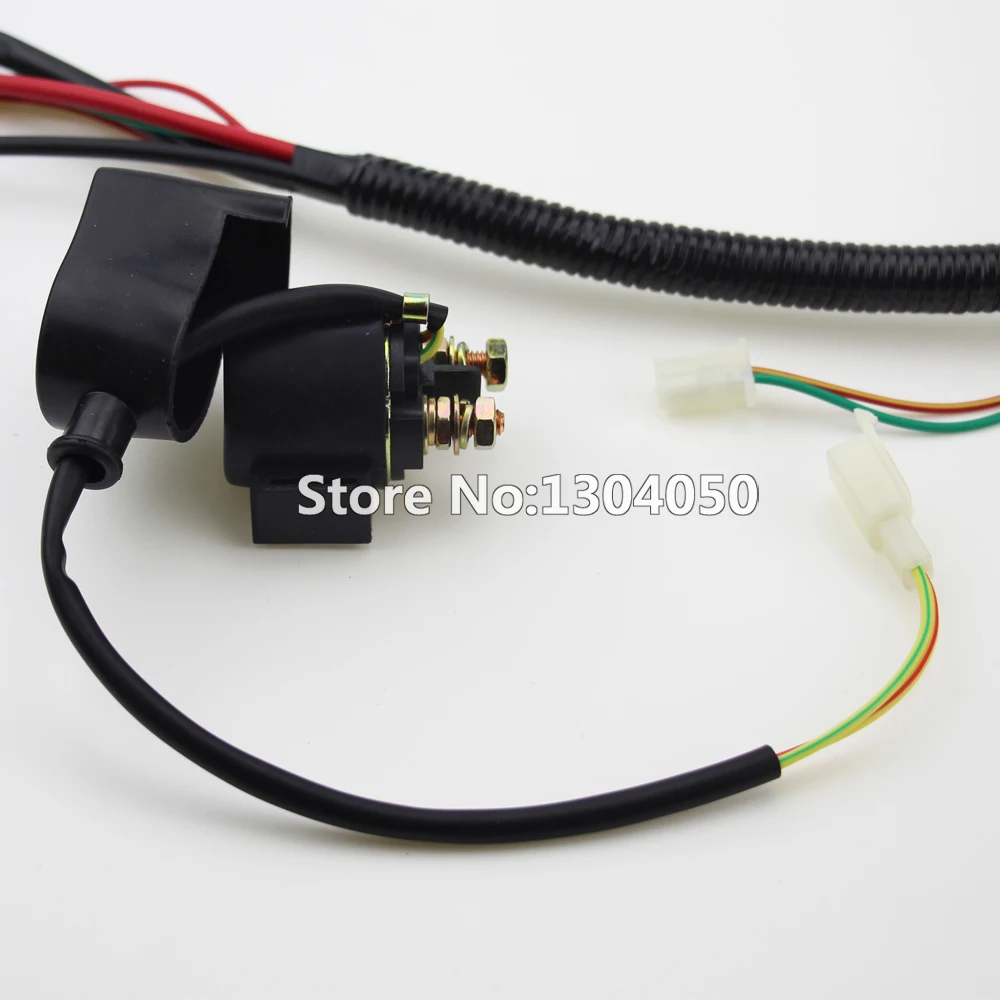 200cc 250cc QUAD Full Electrics wiring harness cdi coil D8EA solenoid rectifier Zongshen Loncin