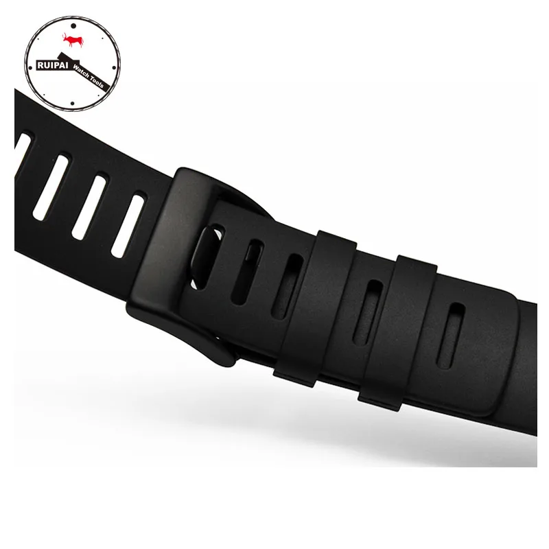 TPU Rubber Wristband Sport Watch StrapReplacement Watchbands Black Watch Strap For SUUNTO CORE Series Watches