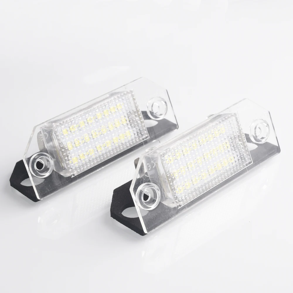 Car Styling 2 Pcs / set LED License Plate Light Bulbs for Cars Pure White Color For Ford Focus MK2 C-MAX 03-08