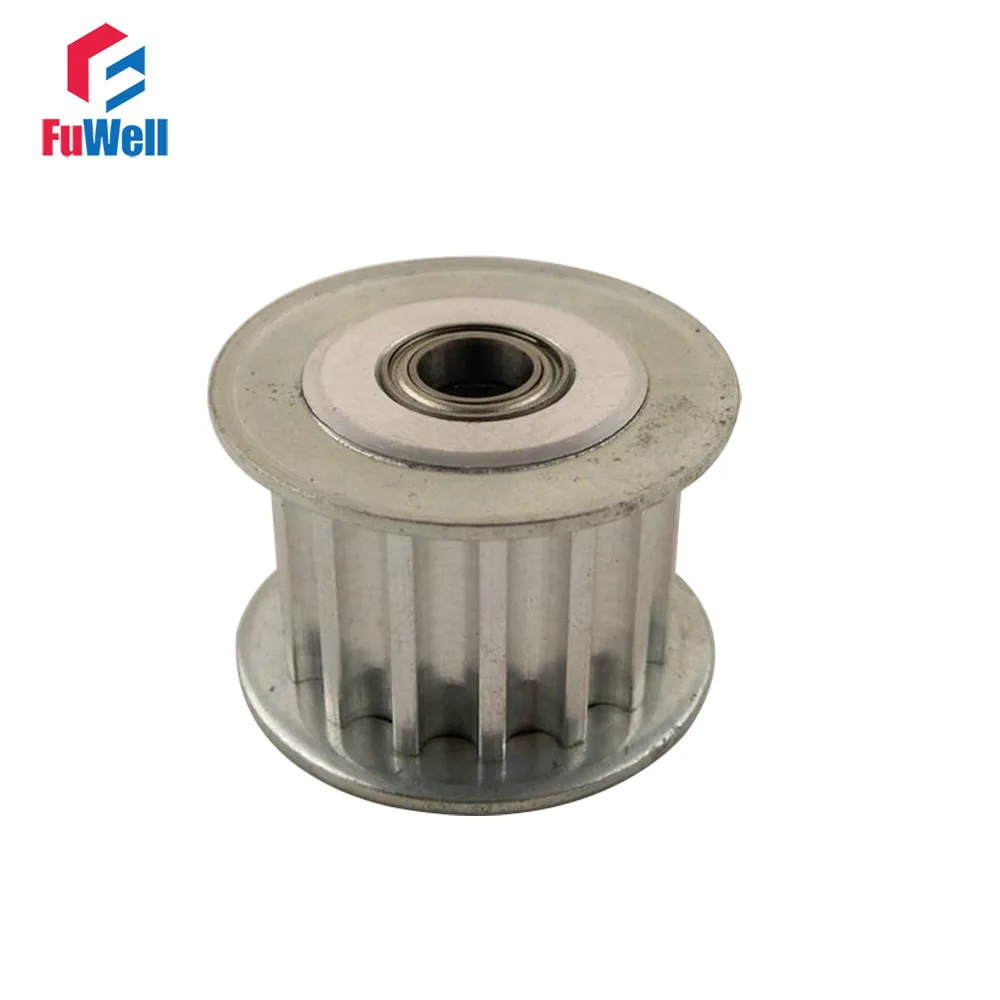 2pcs HTD5M 20T Idler Pulley 20 Teeth 5/6/7/8/10/12/15mm Bore Timing Idle Pulley 16/21/27mm Belt Width Bearing Synchronous Wheel